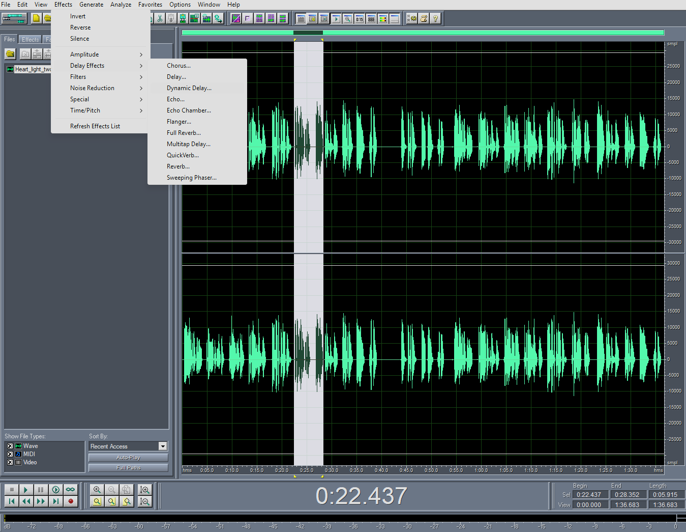 Music and sound editing for Heart Light
